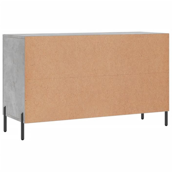 Buffet gris béton 100x36x60 cm bois d'ingénierie - Photo n°8