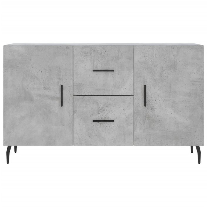 Buffet gris béton 100x36x60 cm bois d'ingénierie - Photo n°6