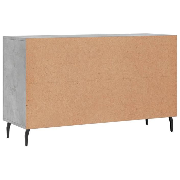 Buffet gris béton 100x36x60 cm bois d'ingénierie - Photo n°8