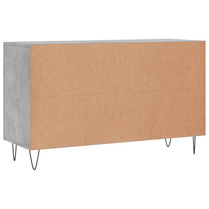 Buffet gris béton 100x36x60 cm bois d'ingénierie - Photo n°8