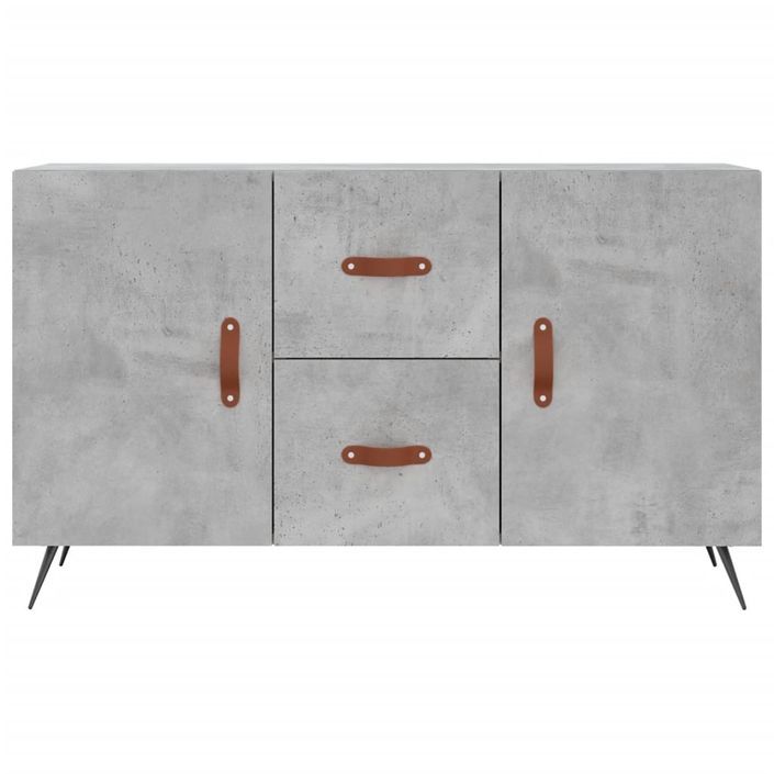 Buffet gris béton 100x36x60 cm bois d'ingénierie - Photo n°6