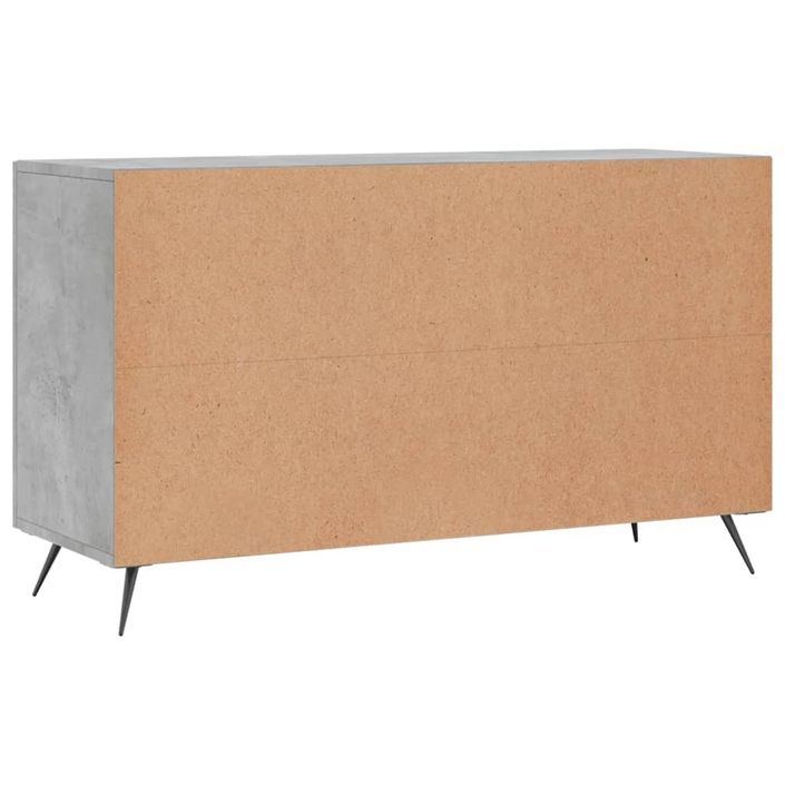 Buffet gris béton 100x36x60 cm bois d'ingénierie - Photo n°8