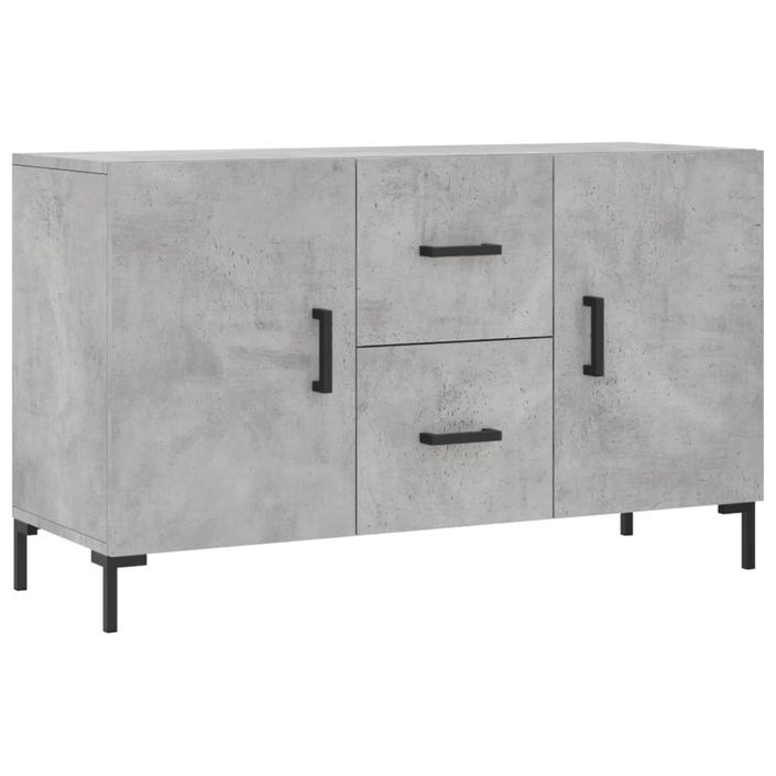 Buffet gris béton 100x36x60 cm bois d'ingénierie - Photo n°1