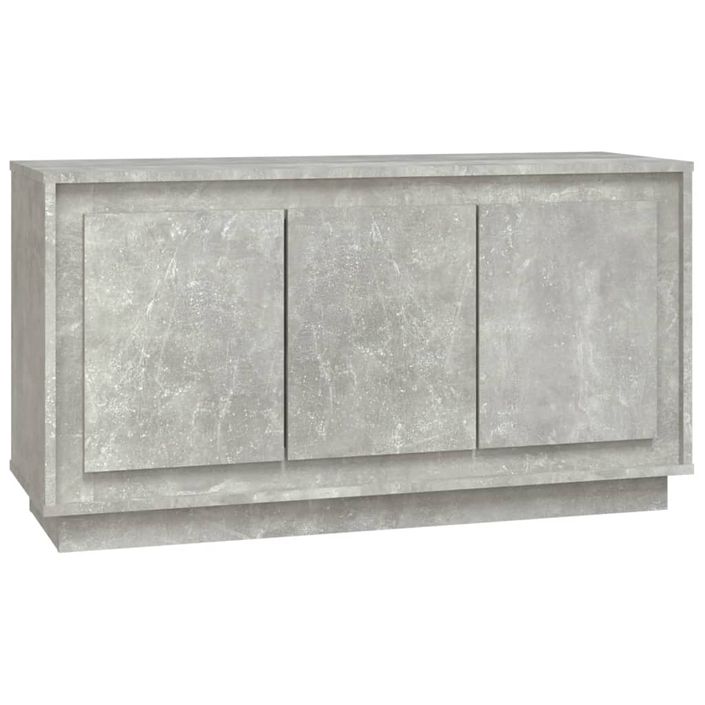 Buffet gris béton 102x35x55 cm bois d'ingénierie - Photo n°1