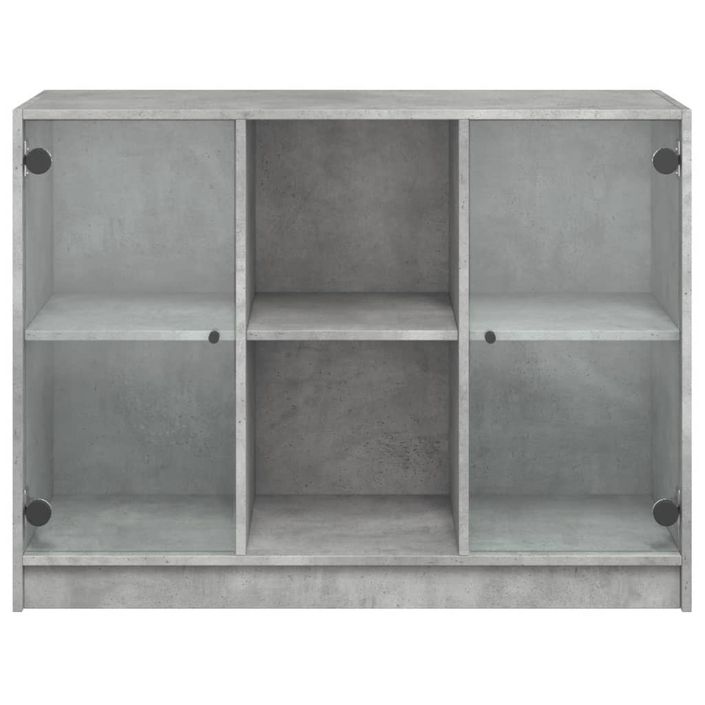 Buffet gris béton 102x37x75,5 cm bois d'ingénierie - Photo n°6