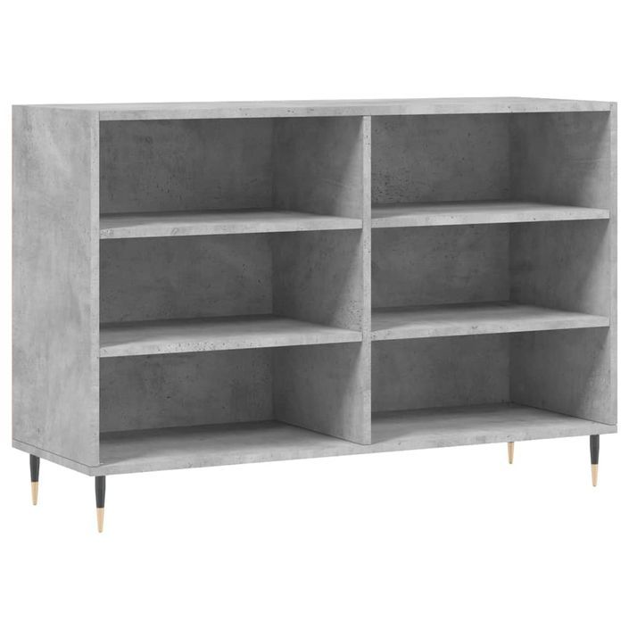 Buffet gris béton 103,5x35x70 cm bois d'ingénierie - Photo n°1