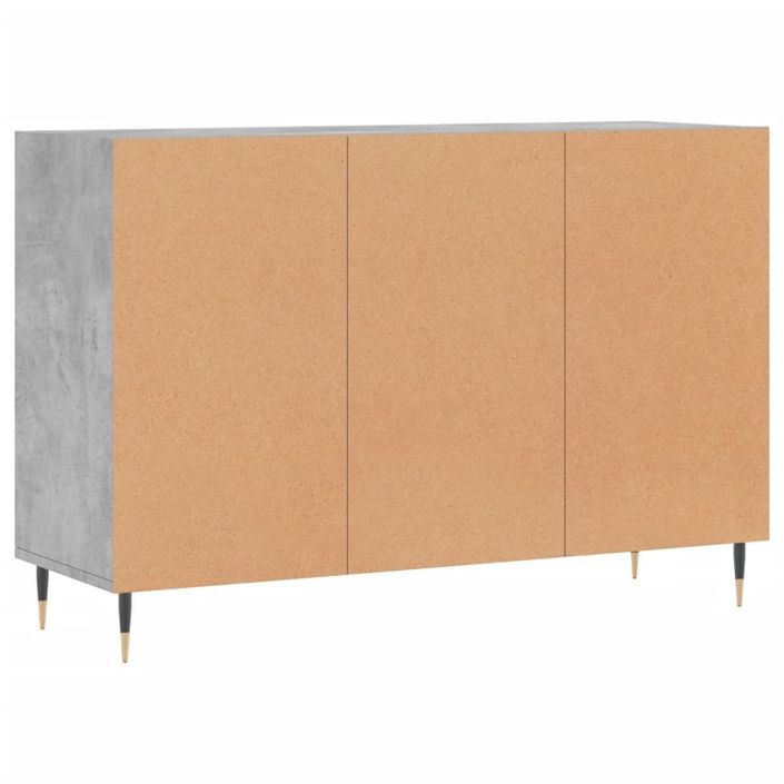 Buffet gris béton 103,5x35x70 cm bois d'ingénierie - Photo n°6