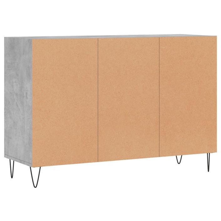 Buffet gris béton 103,5x35x70 cm bois d'ingénierie - Photo n°6