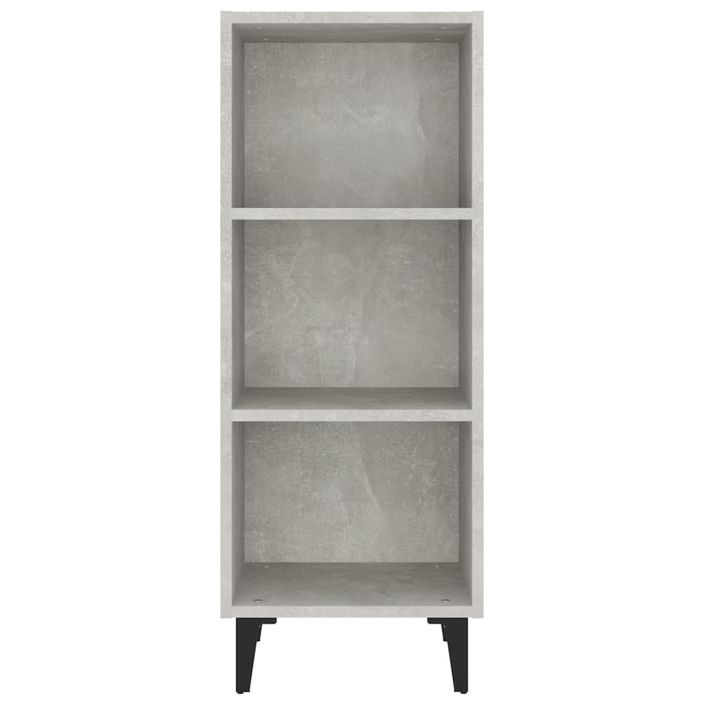 Buffet Gris béton 34,5x32,5x90 cm Bois d'ingénierie - Photo n°5