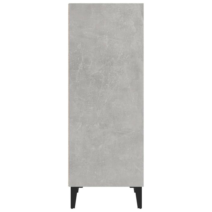 Buffet Gris béton 34,5x32,5x90 cm Bois d'ingénierie - Photo n°6