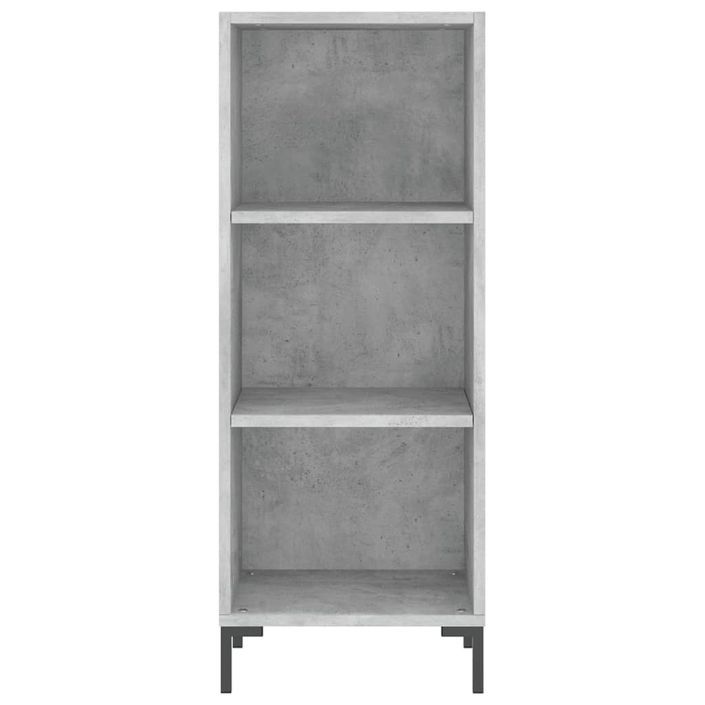 Buffet gris béton 34,5x32,5x90 cm bois d'ingénierie - Photo n°4