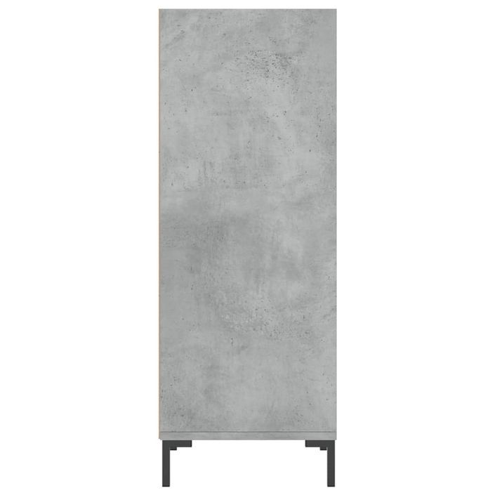 Buffet gris béton 34,5x32,5x90 cm bois d'ingénierie - Photo n°5