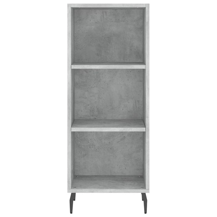 Buffet gris béton 34,5x32,5x90 cm bois d'ingénierie - Photo n°4