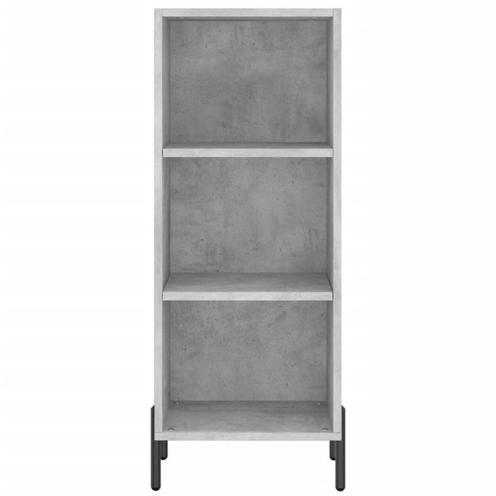 Buffet gris béton 34,5x32,5x90 cm bois d'ingénierie - Photo n°4