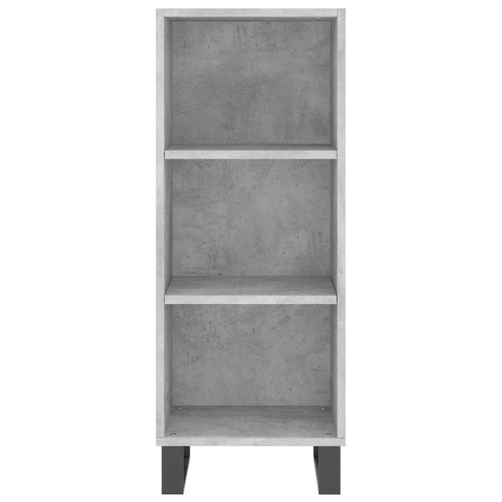 Buffet gris béton 34,5x32,5x90 cm bois d'ingénierie - Photo n°4