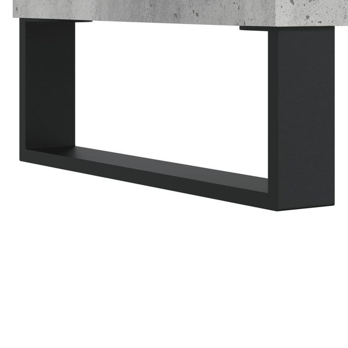 Buffet gris béton 34,5x32,5x90 cm bois d'ingénierie - Photo n°7