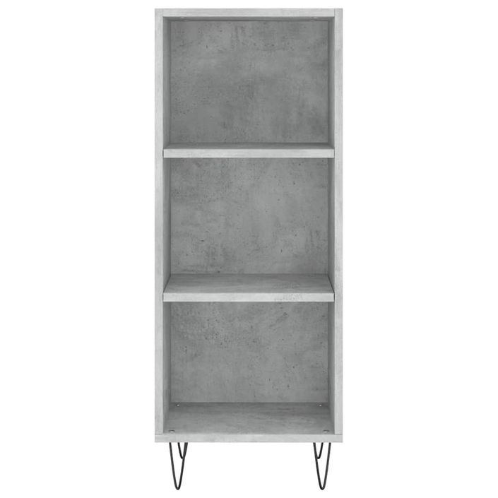 Buffet gris béton 34,5x32,5x90 cm bois d'ingénierie - Photo n°4