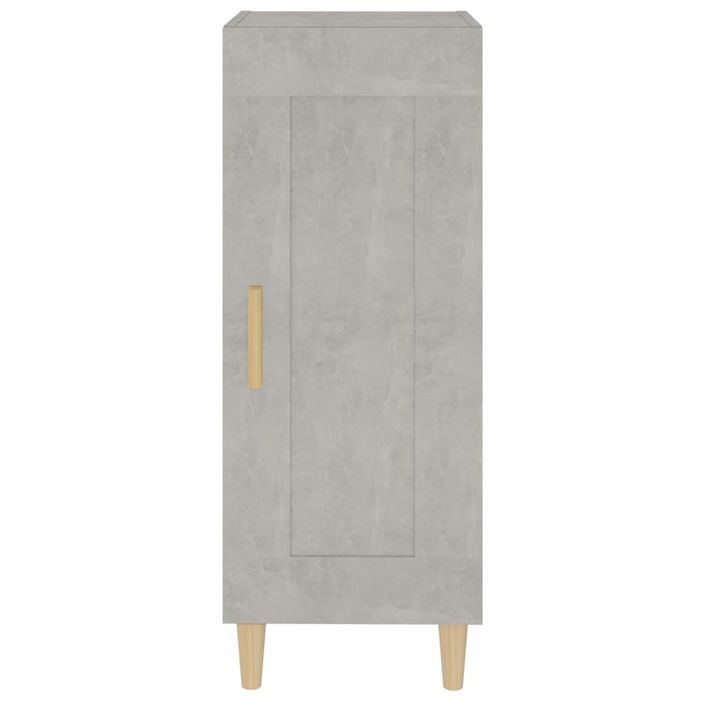 Buffet Gris béton 34,5x34x90 cm Bois d'ingénierie - Photo n°5