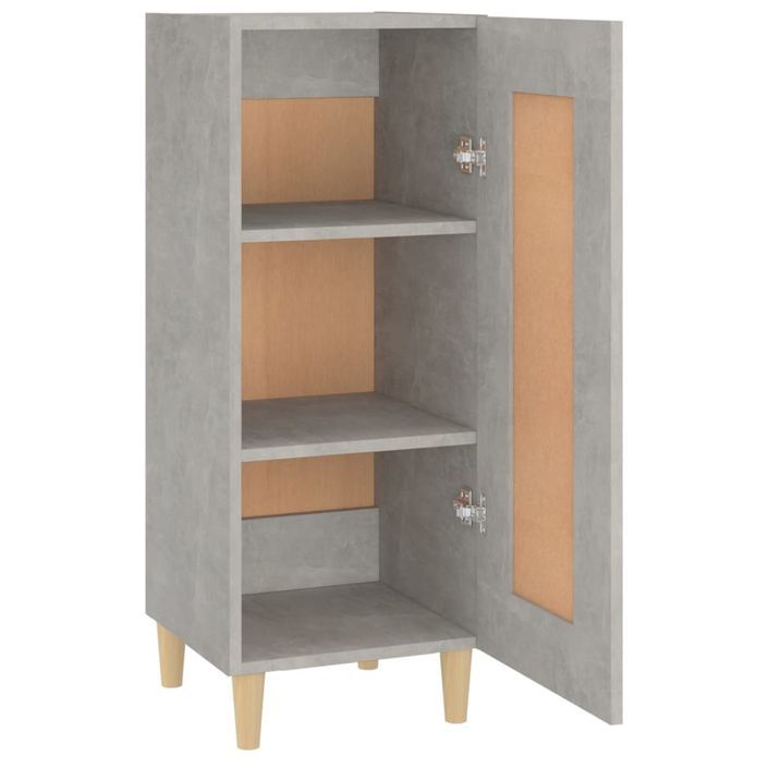 Buffet Gris béton 34,5x34x90 cm Bois d'ingénierie - Photo n°7