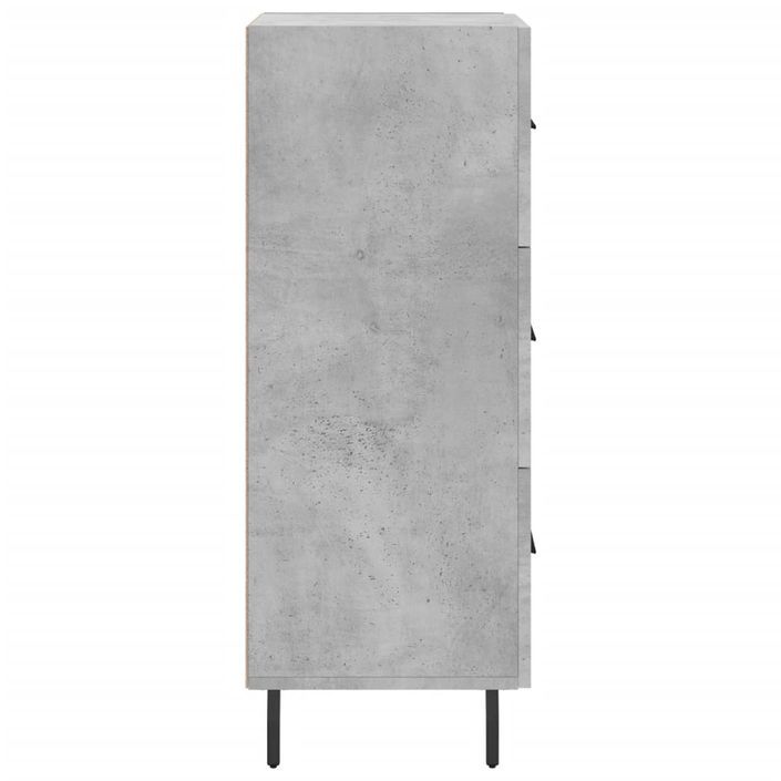 Buffet Gris béton 34,5x34x90 cm Bois d'ingénierie - Photo n°7