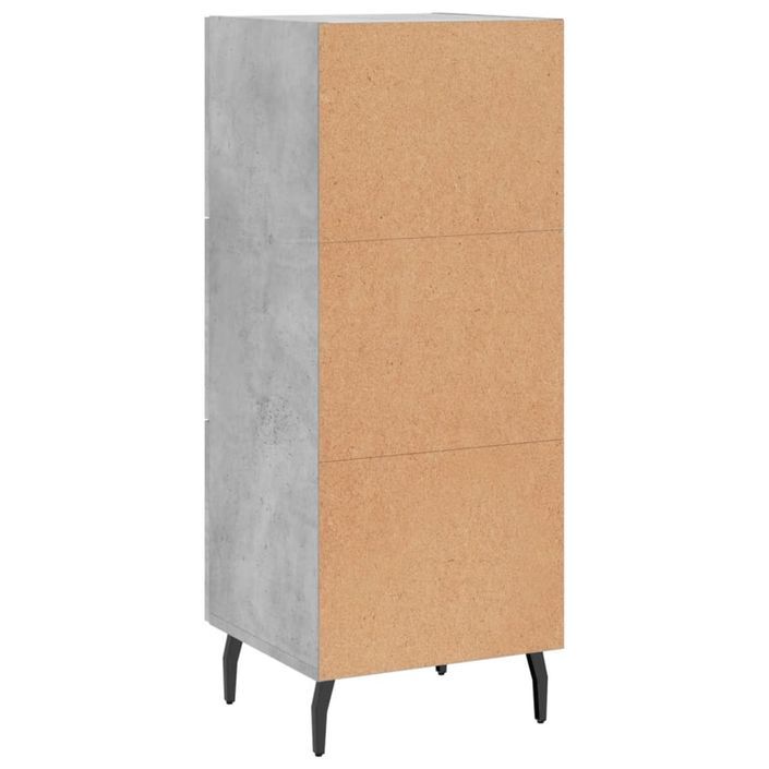 Buffet Gris béton 34,5x34x90 cm Bois d'ingénierie - Photo n°8