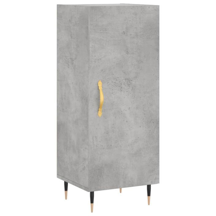 Buffet Gris béton 34,5x34x90 cm Bois d'ingénierie - Photo n°1