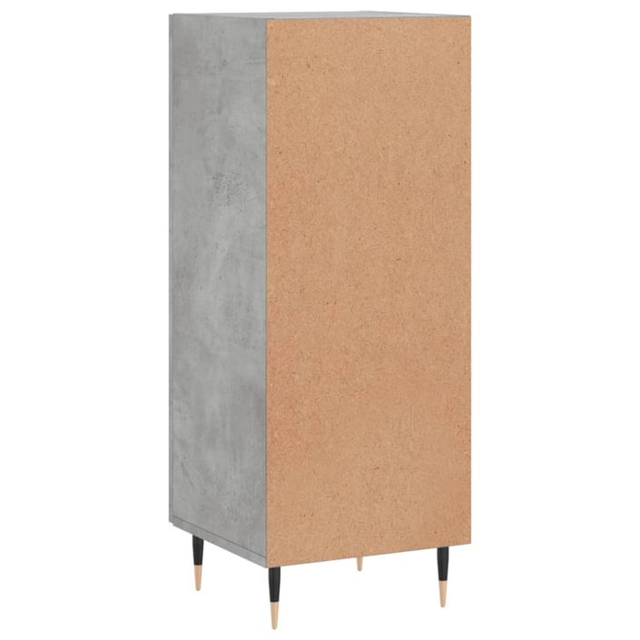 Buffet Gris béton 34,5x34x90 cm Bois d'ingénierie - Photo n°8