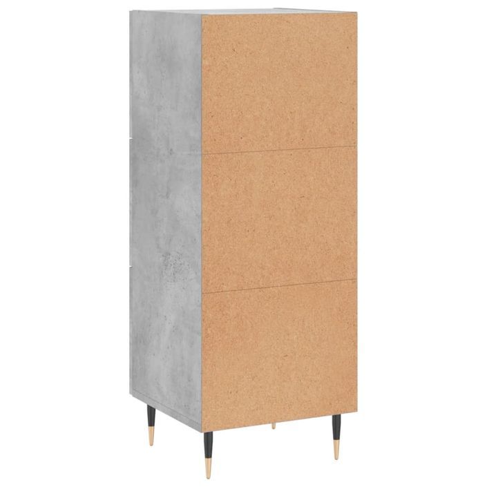 Buffet Gris béton 34,5x34x90 cm Bois d'ingénierie - Photo n°8