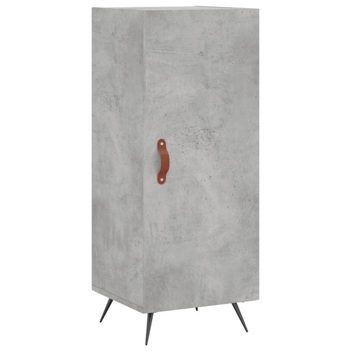 Buffet Gris béton 34,5x34x90 cm Bois d'ingénierie - Photo n°1