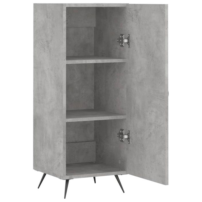 Buffet Gris béton 34,5x34x90 cm Bois d'ingénierie - Photo n°5