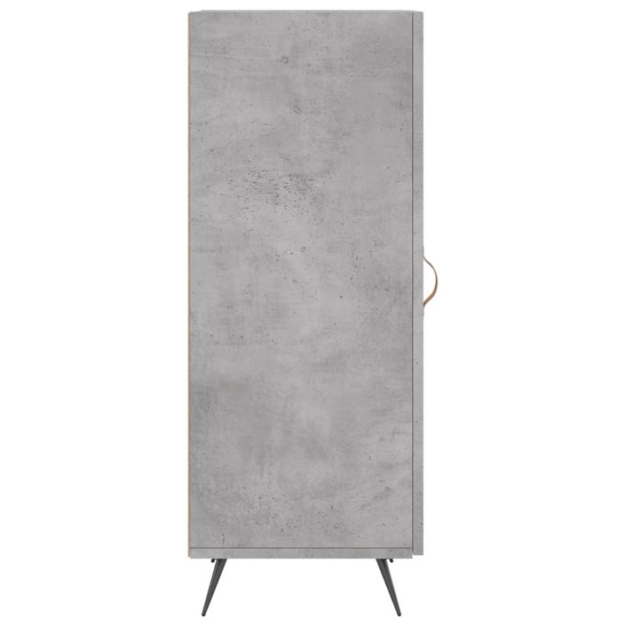 Buffet Gris béton 34,5x34x90 cm Bois d'ingénierie - Photo n°7