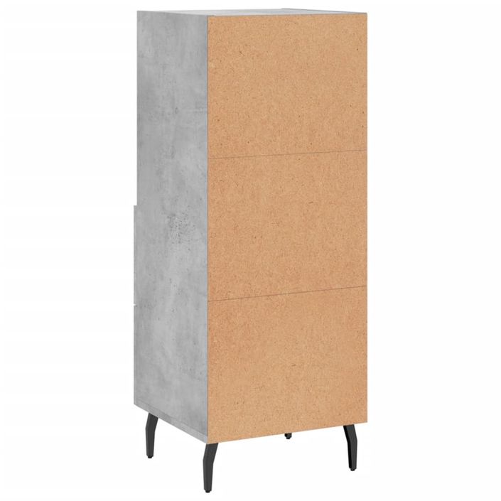 Buffet Gris béton 34,5x34x90 cm Bois d'ingénierie - Photo n°8