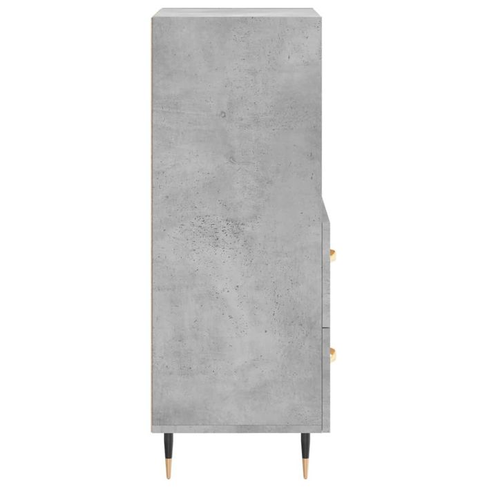 Buffet Gris béton 34,5x34x90 cm Bois d'ingénierie - Photo n°7