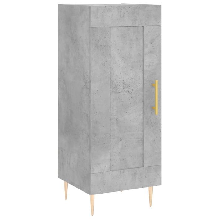 Buffet Gris béton 34,5x34x90 cm Bois d'ingénierie - Photo n°1