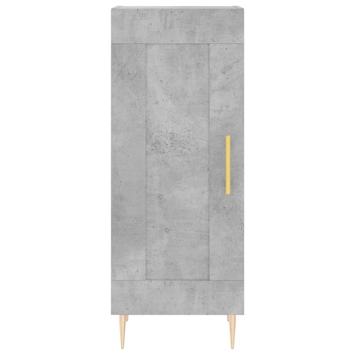 Buffet Gris béton 34,5x34x90 cm Bois d'ingénierie - Photo n°5