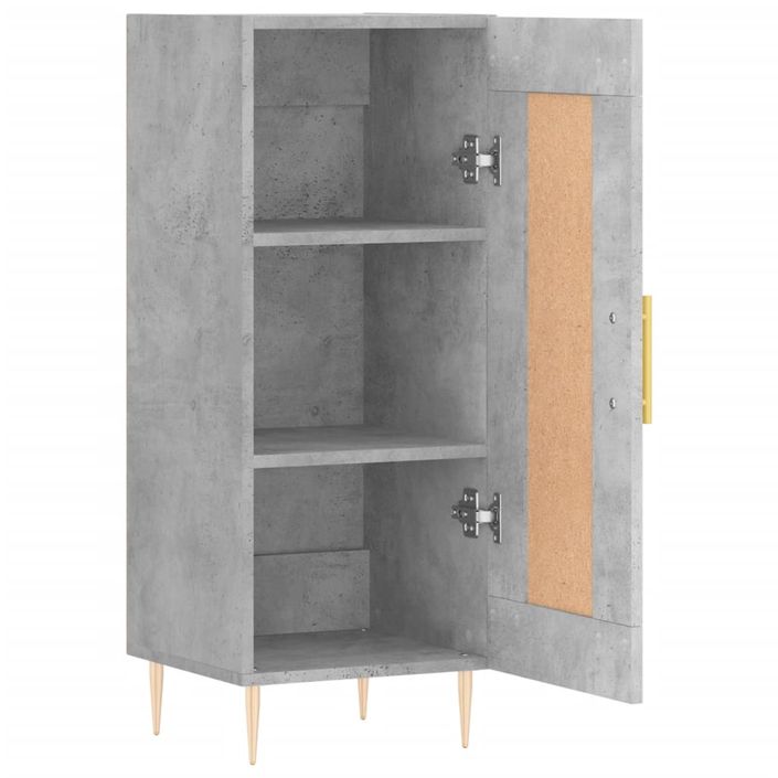 Buffet Gris béton 34,5x34x90 cm Bois d'ingénierie - Photo n°6