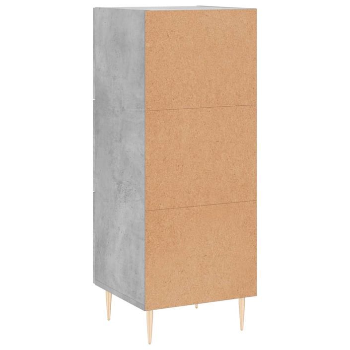 Buffet Gris béton 34,5x34x90 cm Bois d'ingénierie - Photo n°8