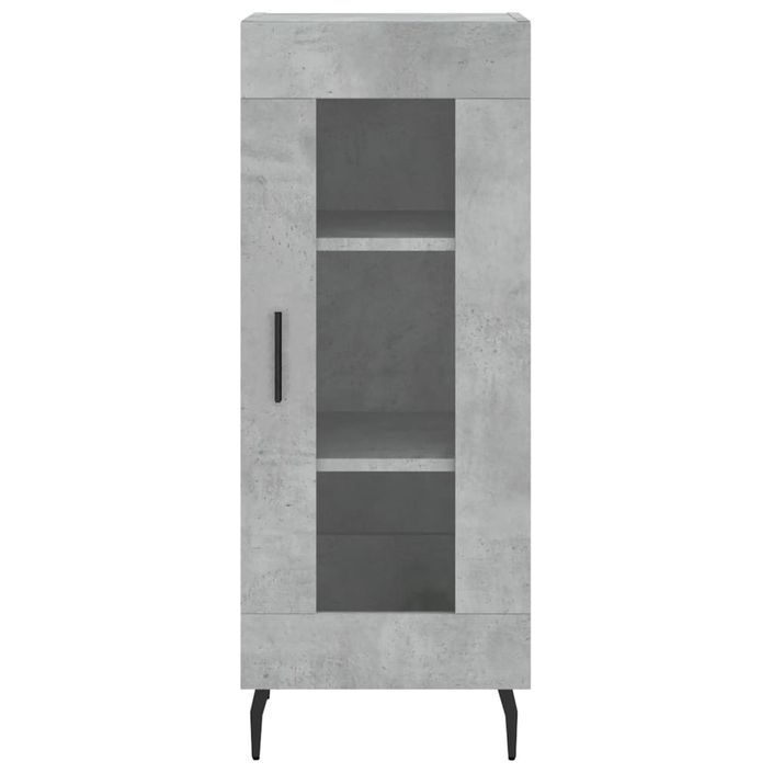 Buffet Gris béton 34,5x34x90 cm Bois d'ingénierie - Photo n°5