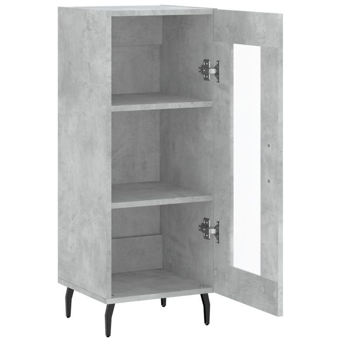 Buffet Gris béton 34,5x34x90 cm Bois d'ingénierie - Photo n°6