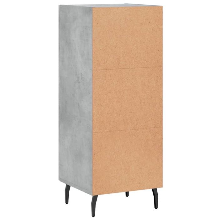 Buffet Gris béton 34,5x34x90 cm Bois d'ingénierie - Photo n°8