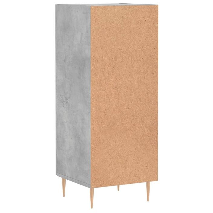 Buffet Gris béton 34,5x34x90 cm Bois d'ingénierie - Photo n°8