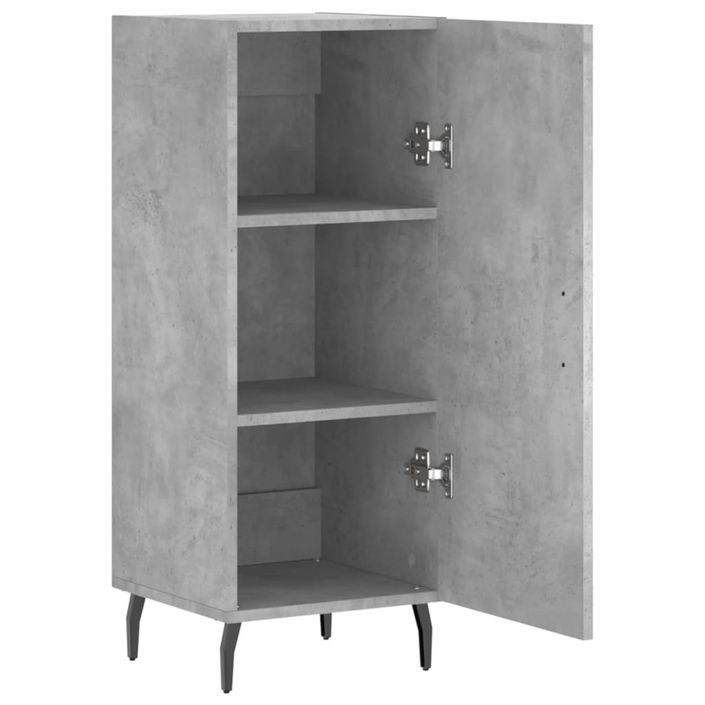 Buffet Gris béton 34,5x34x90 cm Bois d'ingénierie - Photo n°5