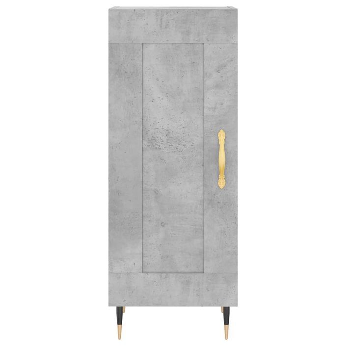 Buffet Gris béton 34,5x34x90 cm Bois d'ingénierie - Photo n°5