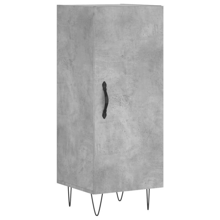 Buffet Gris béton 34,5x34x90 cm Bois d'ingénierie - Photo n°1