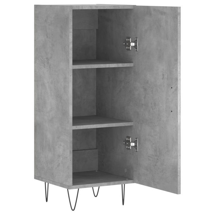 Buffet Gris béton 34,5x34x90 cm Bois d'ingénierie - Photo n°6