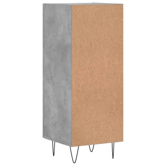 Buffet Gris béton 34,5x34x90 cm Bois d'ingénierie - Photo n°8