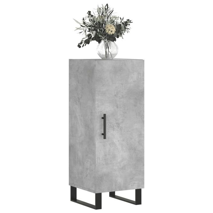 Buffet Gris béton 34,5x34x90 cm Bois d'ingénierie - Photo n°3