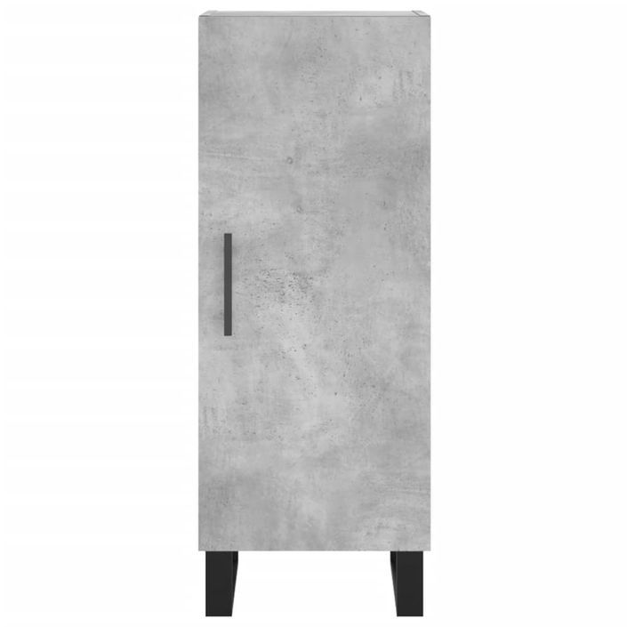 Buffet Gris béton 34,5x34x90 cm Bois d'ingénierie - Photo n°6