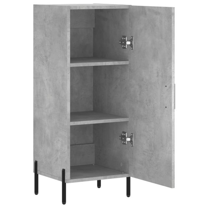 Buffet Gris béton 34,5x34x90 cm Bois d'ingénierie - Photo n°5