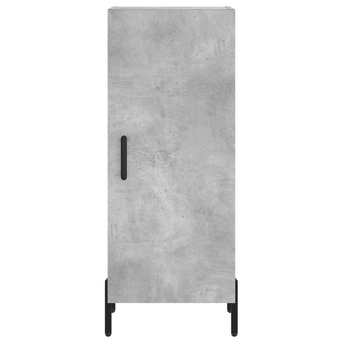 Buffet Gris béton 34,5x34x90 cm Bois d'ingénierie - Photo n°6